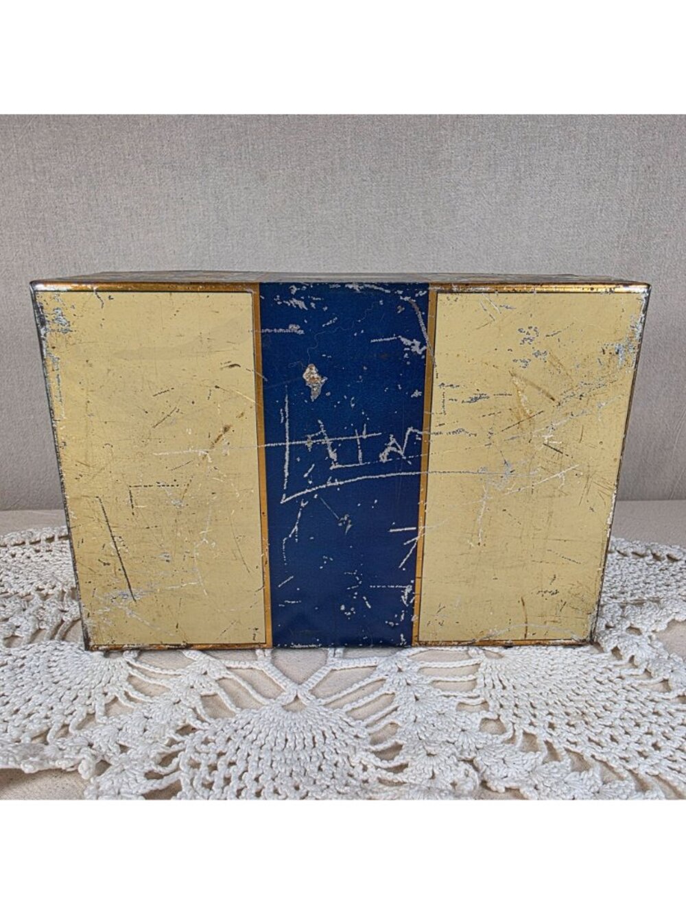 Antique Butter Thin Biscuit Tin National Biscuit Co Hinged lid Advertising Box - Picture 8 of 8